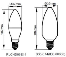 Load image into Gallery viewer, Kosnic 6W LED Lamp E14 Warm White - RLCND06E14-27-N