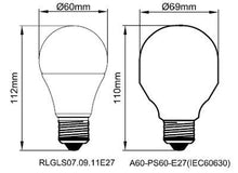 Load image into Gallery viewer, Kosnic 9W LED Lamp E27 Warm White - RLGLS09E27-27-N