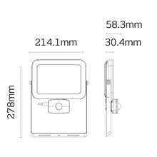 Load image into Gallery viewer, JCC LED 30W LED Floodlight + PIR Black IP65 - JC45205BLK
