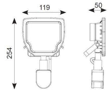 Load image into Gallery viewer, Ansell Carina 10W LED Floodlight + PIR Cool White - ACALED10/PIR
