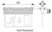 Load image into Gallery viewer, Ansell Eagle 3-in-1 LED Emergency Exit Sign - AE3LED/3M/W
