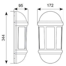 Load image into Gallery viewer, Ansell Amenity 42W Half Lantern + Photocell Black - ALHL/PC/BL
