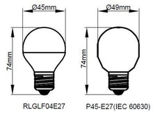 Load image into Gallery viewer, Kosnic 4W LED Golf E27 Warm White - RLGLF04E27-30-N
